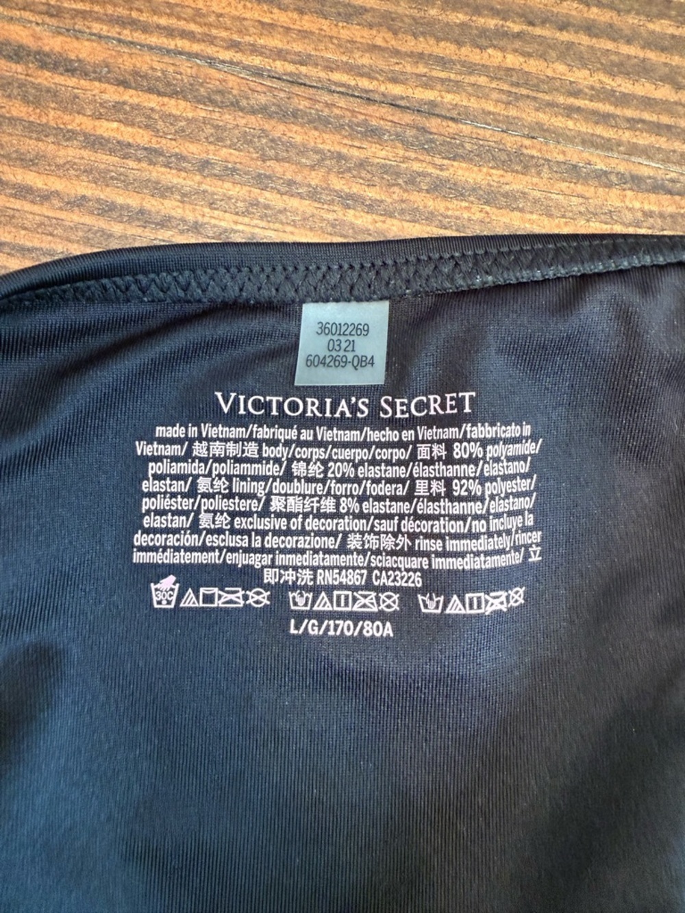 Black Victoria’s Secret Bikini Bottoms L Strappy gold Hardware Minimal Swim - Picture 5 of 5